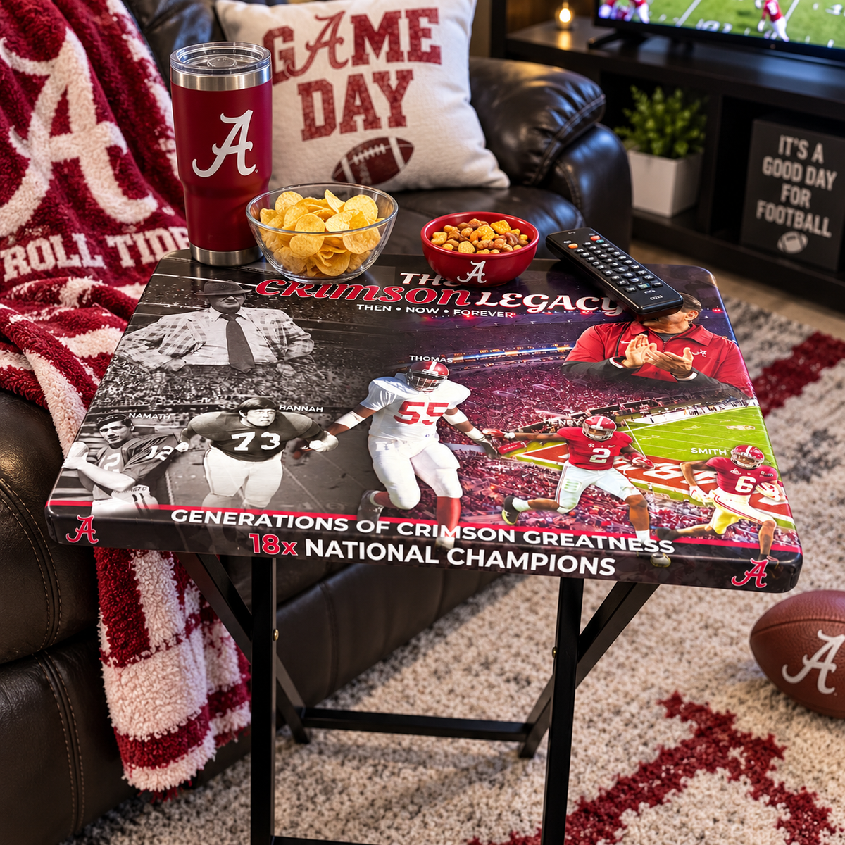 Custom Personalized Sports Tray Table | Game Day Fan Gift